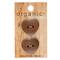 Organic Elements 1" Heart-Shaped Light Brown Wood Buttons, 2ct.